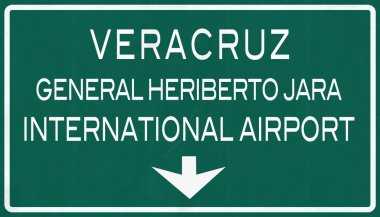 Veracruz Meksika Uluslararası Havaalanı Otoban işareti