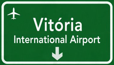 Vitoria Brezilya Uluslararası Havaalanı Otoban işareti