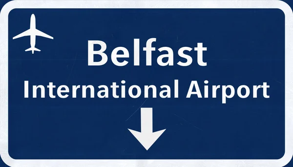 Belfast Severní Irsko Velká Británie letiště dálniční známkou — Stock fotografie