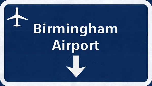 Birmingham England United Kingdom Airport Highway Sign — Stock Photo, Image