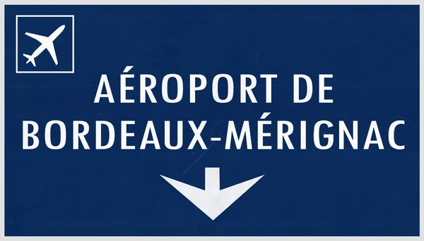 Bordeaux Francie letiště dálniční známkou — Stock fotografie