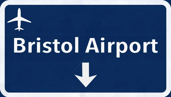 Bristol Inglaterra Reino Unido Firma de autopista del aeropuerto — Foto de Stock