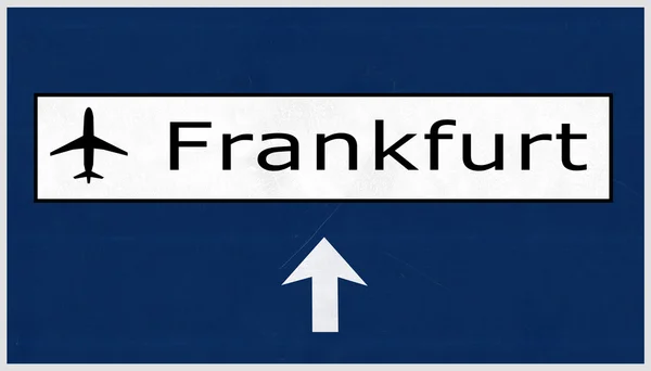 Υπογραφή αυτοκινητόδρομο αεροδρόμιο Γερμανία Φρανκφούρτη — Φωτογραφία Αρχείου