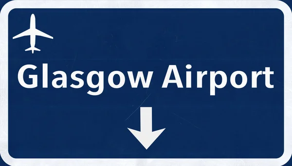Вывеска аэропорта Глазго Шотландия — стоковое фото