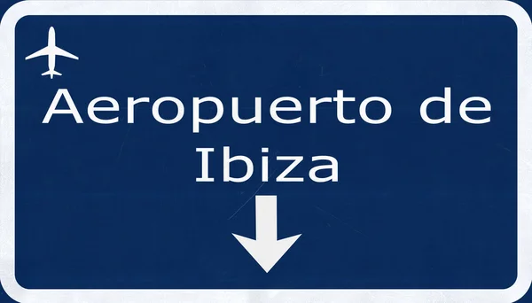 Ibiza Spanje luchthaven Highway teken — Stockfoto