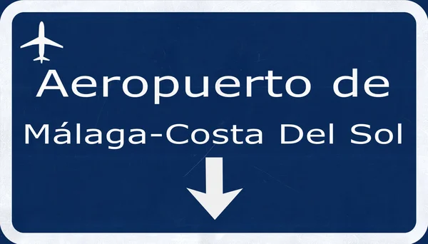 Malaga Costa Del Sol Spain Spain Airport Highway Sign — Stock Photo, Image