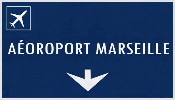Marseille Francie letiště dálniční známkou — Stock fotografie