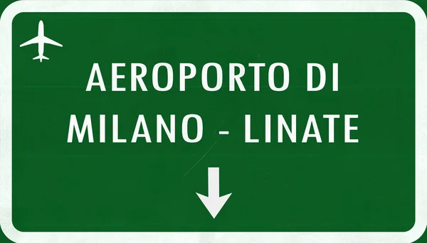 Panneau autoroutier de l'aéroport Mian Linate Italie — Photo