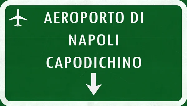 Neapol Włochy Lotnisko autostradą znak — Zdjęcie stockowe