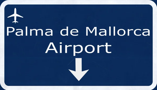 Palma De Mallorca Spain Airport Highway Sign — Stock Photo, Image