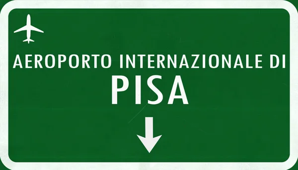 ピサのイタリアの空港道路サイン — ストック写真
