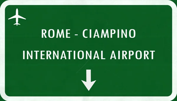Rzym Włochy Lotnisko autostradą znak — Zdjęcie stockowe