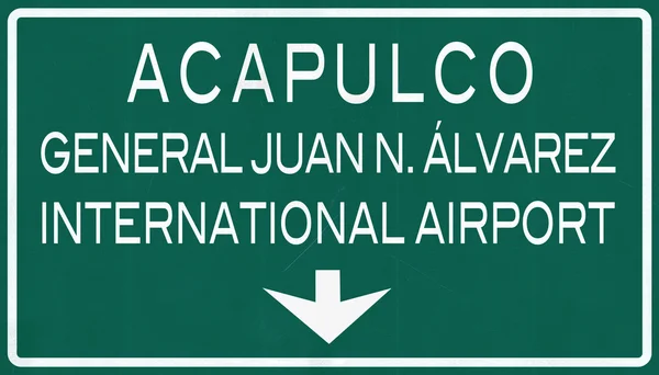 Acapulco Mexico International Airport Highway Sign