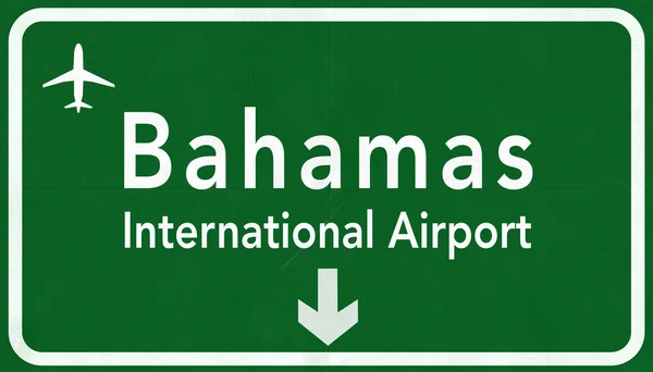 Bahamy Lynden Pindling mezinárodní letiště dálnici podepsat 2d Il — Stock fotografie