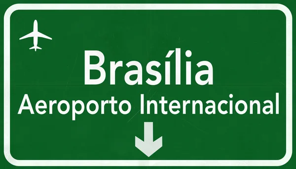 ブラジリア ブラジル国際空港高速道路標識 — ストック写真