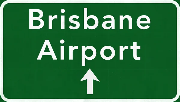 Firma de la autopista del aeropuerto internacional de Brisbane Australia — Foto de Stock