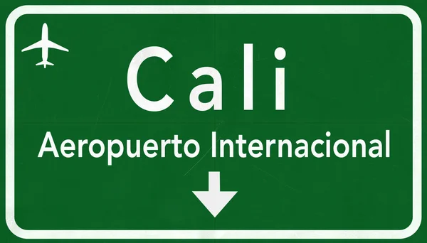 Cali Colombia International Airport Highway Sign — Stock Photo, Image