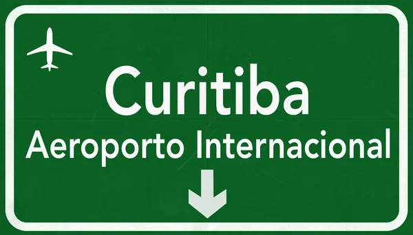 クリチバ ブラジル国際空港高速道路標識 — ストック写真