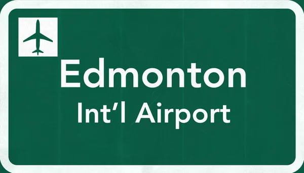 Edmonton Kanada Uluslararası Havaalanı Otoban işareti — Stok fotoğraf