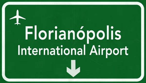 Florianopolis International Airport Highway Sign — Stock Photo, Image