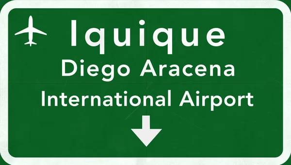 Iquique Chile International Airport Highway Sign — Stock Photo, Image