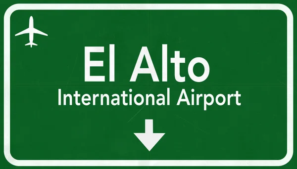 エル ・ アルト ボリビア国際空港高速道路標識 — ストック写真