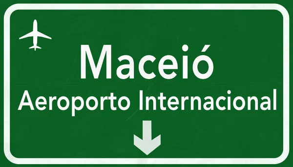 マセイオ ブラジル国際空港高速道路標識 — ストック写真