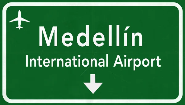 Знак Медельїн Колумбії міжнародного аеропорту шосе — стокове фото