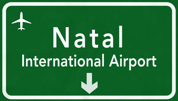 Natal Brazil International Airport Highway Sign — Stock Photo, Image