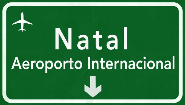 ナタール ブラジル国際空港高速道路標識 — ストック写真