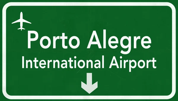 ポルト ・ アレグレ ブラジル国際空港高速道路標識 — ストック写真