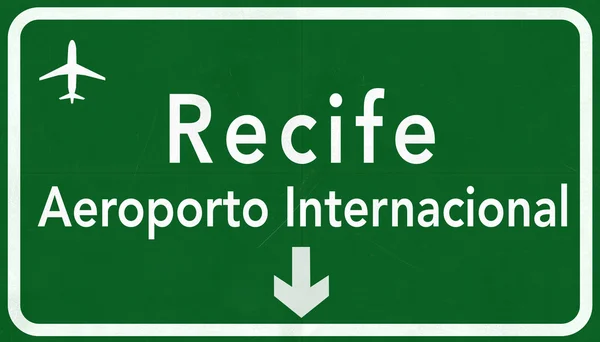 レシフェ ブラジル国際空港高速道路標識 — ストック写真