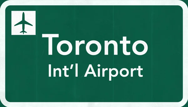 Firma de autopista Aeropuerto Internacional Toronto Canadá — Foto de Stock