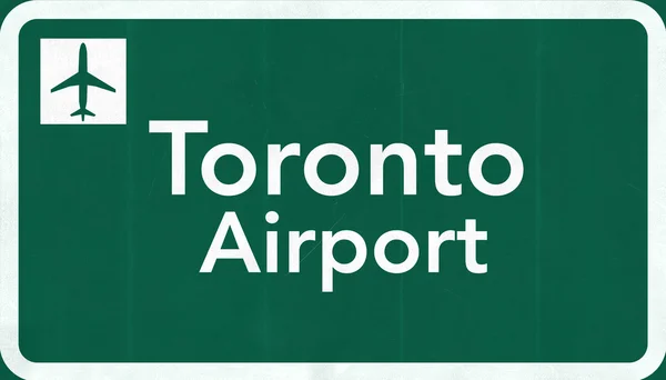 Toronto canada internationaler flughafen autobahnschild — Stockfoto