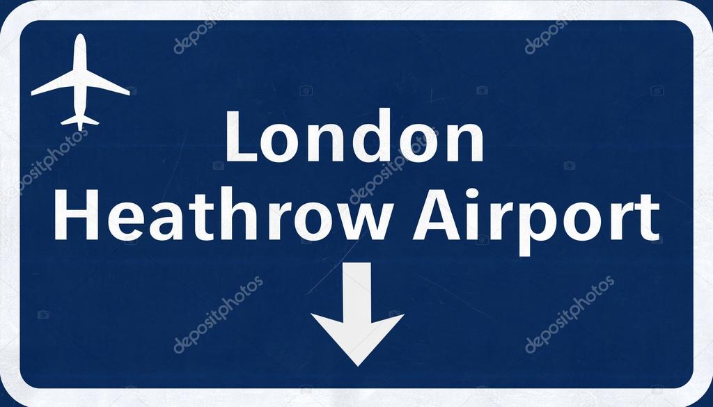 London Heathrow England United Kingdom Airport Highway Sign