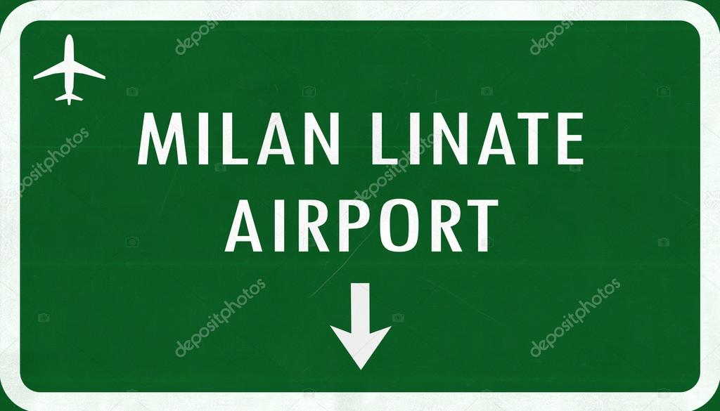 Mian Linate Italy Airport Highway Sign