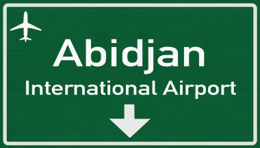 Abidjan Fildişi Sahili Havaalanı Otoban işareti