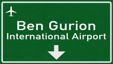 Tel Aviv İsrail Havaalanı Otoban işareti
