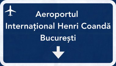 Bükreş Romanya Havaalanı Otoban işareti
