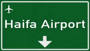 Haifa İsrail Havaalanı Otoban işareti