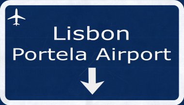 Lizbon Portekiz Havaalanı Otoban işareti