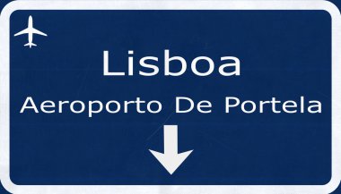 Lizbon Portekiz Havaalanı Otoban işareti