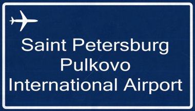Saint Petersburg Pulkovo Rusya Havaalanı Otoban işareti