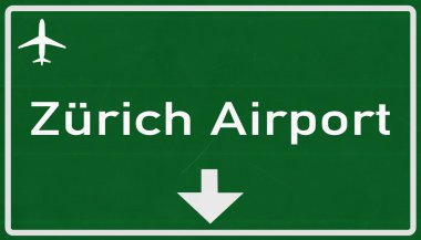 Zürih İsviçre Havaalanı Otoban işareti