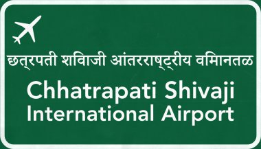 Mumbai Hindistan Havaalanı Otoban işareti