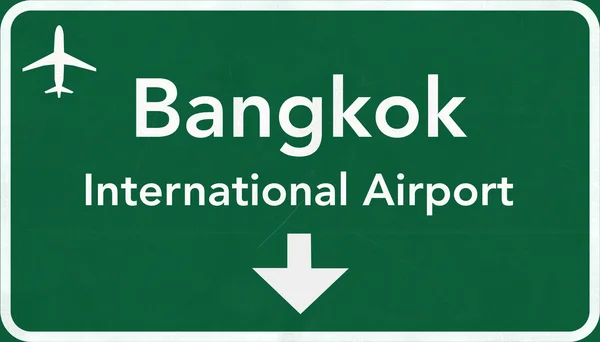 Bangkok Tajlandia lotniska autostradą znak — Zdjęcie stockowe