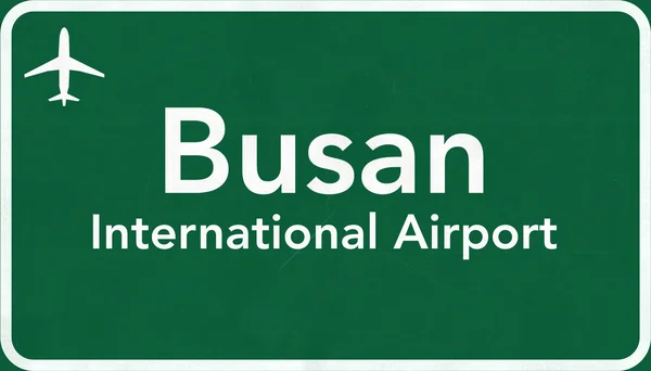 Busan Güney Kore Havaalanı Otoban işareti — Stok fotoğraf