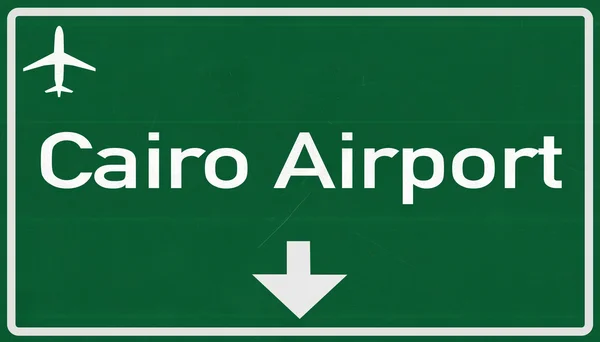 Cairo Egipto Aeropuerto Señal de autopista —  Fotos de Stock