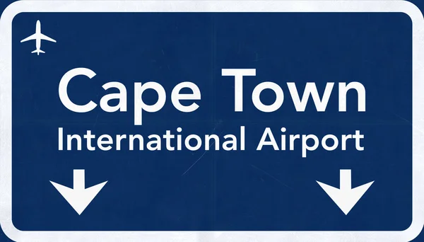 Kapské město Jižní Afrika letiště dálniční známkou — Stock fotografie