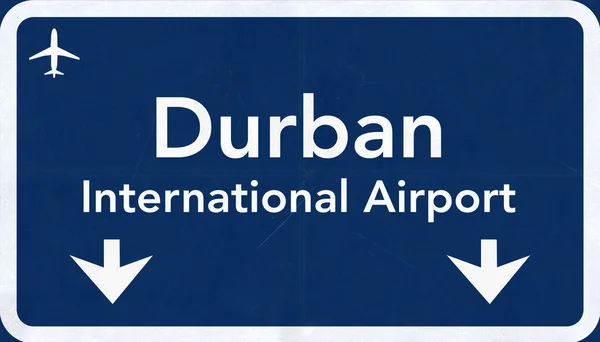 Durban Syd Afrika Airport Highway tecken — Stockfoto